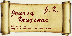 Junoša Krnjinac vizit kartica